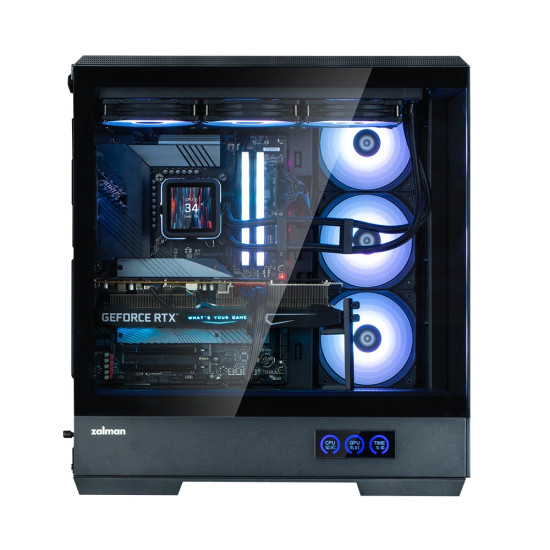 Zalman кутия Case ATX - P50 DS Black - Digital Display, Addressable RGB Zalman кутия Case ATX - P50 DS Black - Digital Display, Addressable RGB