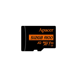 Apacer карта памет microSDXC 512GB UHS-I U3 V30 A2 Class 10, Adapter - AP512GMCSX10U8-R Apacer карта памет microSDXC 512GB UHS-I U3 V30 A2 Class 10, Adapter - AP512GMCSX10U8-R