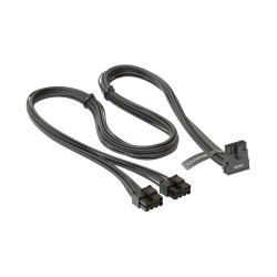 Seasonic модулен кабел Modding Cable 600W Black 90 degree - PCIe 5.0 12VHPWR - SS-2x8P-90-12V-2x6-600-BK Seasonic модулен кабел Modding Cable 600W Black 90 degree - PCIe 5.0 12VHPWR - SS-2x8P-90-12V-2x6-600-BK