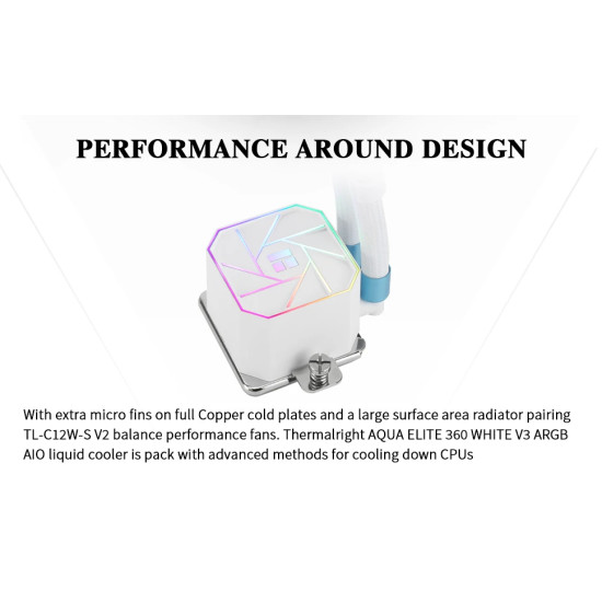 Thermalright водно охлаждане Water Cooling Aqua Elite 360 White A-RGB V3 - LGA1851/LGA1700/AM5 Thermalright водно охлаждане Water Cooling Aqua Elite 360 White A-RGB V3 - LGA1851/LGA1700/AM5