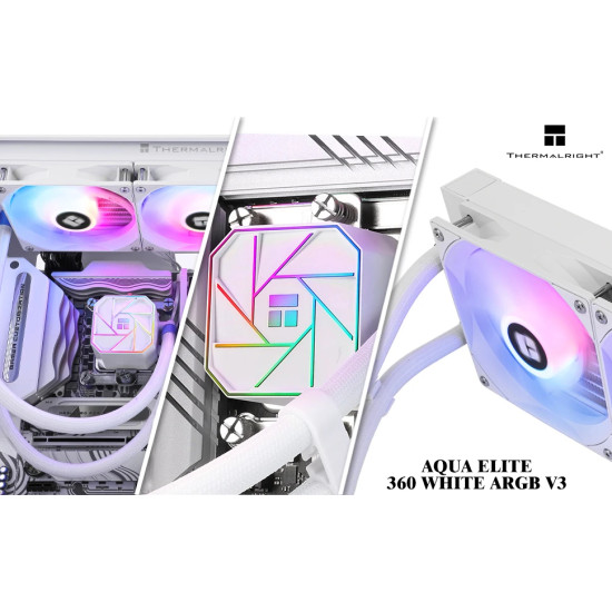 Thermalright водно охлаждане Water Cooling Aqua Elite 360 White A-RGB V3 - LGA1851/LGA1700/AM5 Thermalright водно охлаждане Water Cooling Aqua Elite 360 White A-RGB V3 - LGA1851/LGA1700/AM5