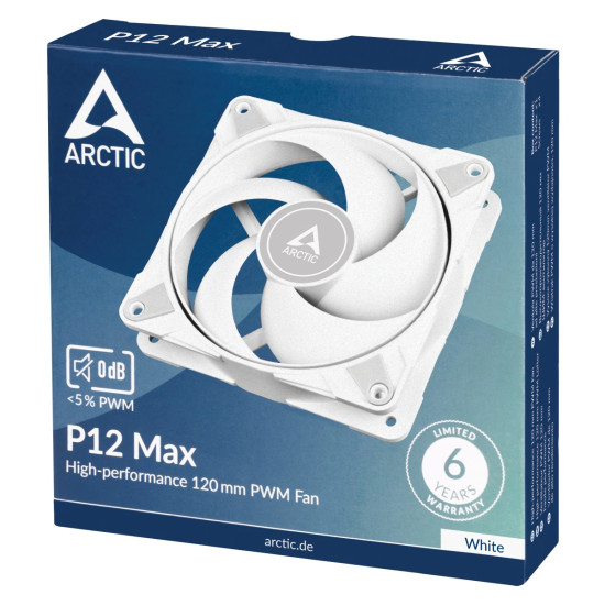 Arctic вентилатор Fan 120mm P12 Max (White) - 200-3300rpm Arctic вентилатор Fan 120mm P12 Max (White) - 200-3300rpm