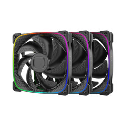 Geometric Future Комплект вентилатори Fan Pack 3-in-1 - Squama 2503B Black Geometric Future Комплект вентилатори Fan Pack 3-in-1 - Squama 2503B Black