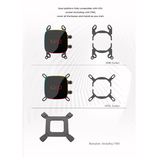 Geometric Future водно охлаждане Water Cooling - Eskimo 36 Black - LGA1700/AM5 Geometric Future водно охлаждане Water Cooling - Eskimo 36 Black - LGA1700/AM5