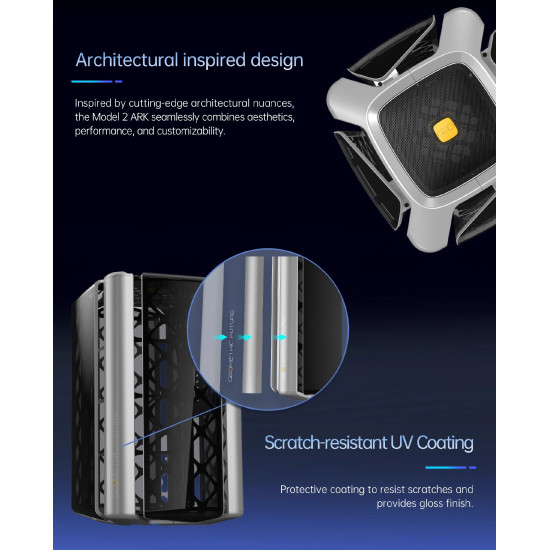 Geometric Future кутия Case mATX - Model 2 THE ARK Mesh Black Geometric Future кутия Case mATX - Model 2 THE ARK Mesh Black