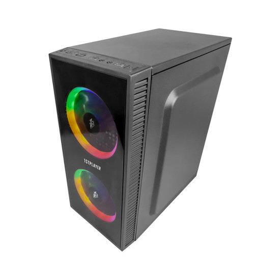1stPlayer компютърна кутия Gaming Case mATX - X1 RGB - 3 Fans included 1stPlayer компютърна кутия Gaming Case mATX - X1 RGB - 3 Fans included