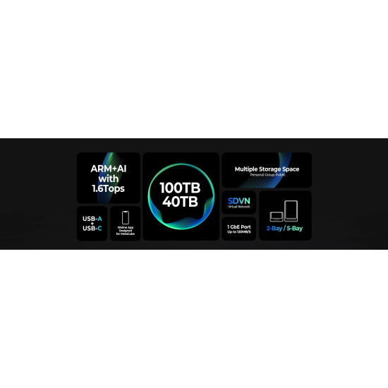 Orico NAS устройство Personal Cloud Storage MetaCube - TS200-EU-GY-BP Orico NAS устройство Personal Cloud Storage MetaCube - TS200-EU-GY-BP