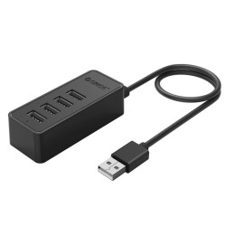 Orico хъб USB2.0 HUB 4 port - USB/Micro USB input, Black - W5P-U2-030-BK-EP Orico хъб USB2.0 HUB 4 port - USB/Micro USB input, Black - W5P-U2-030-BK-EP