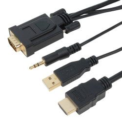 VCom кабел HDMI M / VGA M - CG598A-1.8m VCom кабел HDMI M / VGA M - CG598A-1.8m