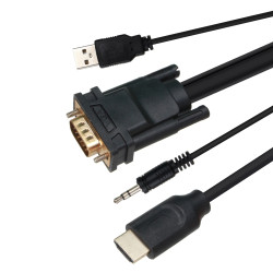 VCom кабел VGA M / HDMI M - CG493A-1.8m VCom кабел VGA M / HDMI M - CG493A-1.8m