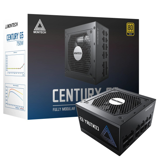 Montech захранване CENTURY G5 750, PSU ATX3.0, Gold, Full Modular Montech захранване CENTURY G5 750, PSU ATX3.0, Gold, Full Modular