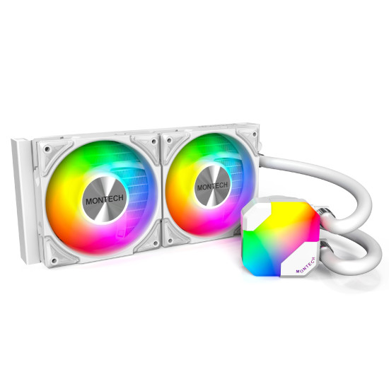 Montech водно охлаждане Hyper Flow ARGB 240, CPU Liquid Cooler, White Montech водно охлаждане Hyper Flow ARGB 240, CPU Liquid Cooler, White