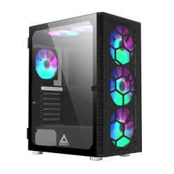 Montech кутия X3 GLASS, Mid-tower Case, TG, 6 fixed RGB Fans, Black Montech кутия X3 GLASS, Mid-tower Case, TG, 6 fixed RGB Fans, Black
