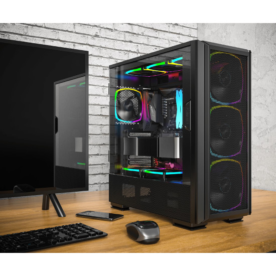 Montech кутия SKY TWO GX, Mid-tower Case, TG, 3x140mm ARGB Fans, Black Montech кутия SKY TWO GX, Mid-tower Case, TG, 3x140mm ARGB Fans, Black