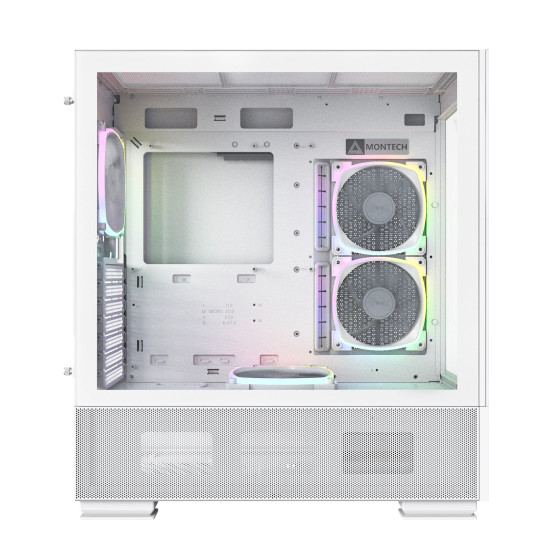 Montech кутия SKY TWO, Mid-tower Case, TG, 4x120mm ARGB Fans, White Montech кутия SKY TWO, Mid-tower Case, TG, 4x120mm ARGB Fans, White