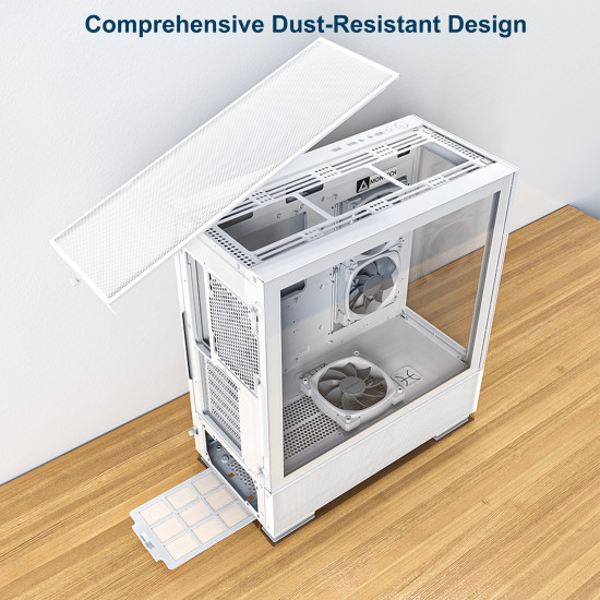 Montech кутия SKY TWO, Mid-tower Case, TG, 4x120mm ARGB Fans, White Montech кутия SKY TWO, Mid-tower Case, TG, 4x120mm ARGB Fans, White