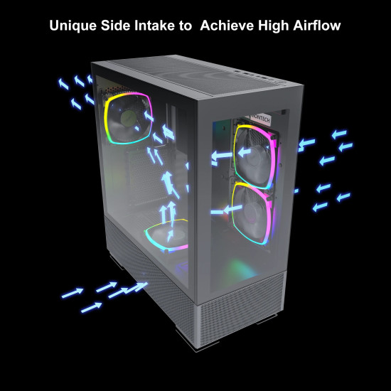 Montech кутия SKY TWO, Mid-tower Case, TG, 4x120mm ARGB Fans, Black Montech кутия SKY TWO, Mid-tower Case, TG, 4x120mm ARGB Fans, Black