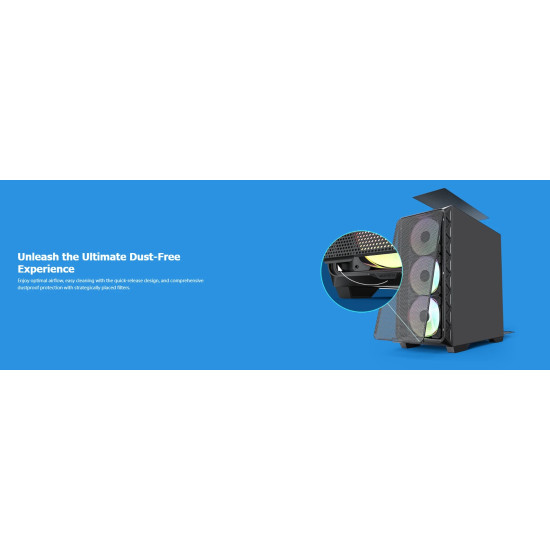 Montech кутия AIR 903 MAX, Mid-tower, TG, 4x140mm Fans, ARGB, Black Montech кутия AIR 903 MAX, Mid-tower, TG, 4x140mm Fans, ARGB, Black