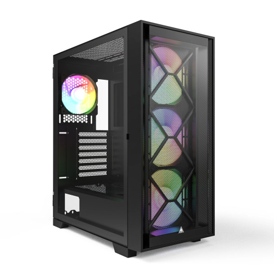 Montech кутия AIR 1000 PREMIUM, Mid-tower Case, TG, 2 Front Panels, 4x120mm ARGB Fans, Black Montech кутия AIR 1000 PREMIUM, Mid-tower Case, TG, 2 Front Panels, 4x120mm ARGB Fans, Black