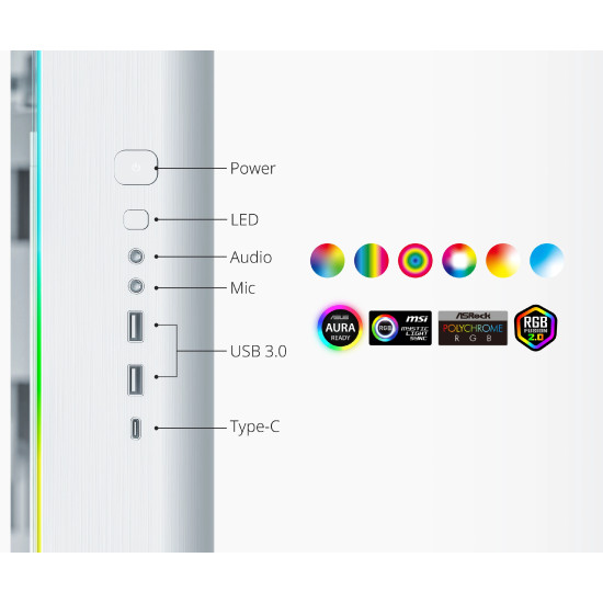 Montech кутия KING 95 Pro, Dual Chamber Mid-tower Case, 6 ARGB Fans, 2 Front Panels, White Montech кутия KING 95 Pro, Dual Chamber Mid-tower Case, 6 ARGB Fans, 2 Front Panels, White