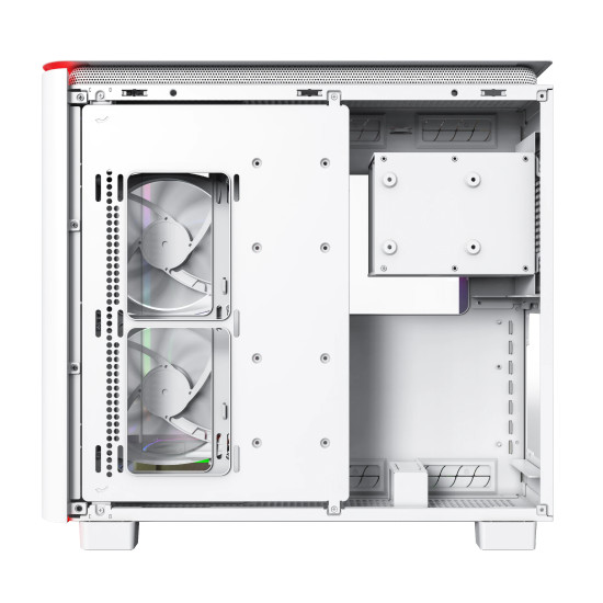 Montech кутия KING 95 Pro, Dual Chamber Mid-tower Case, 6 ARGB Fans, 2 Front Panels, White Montech кутия KING 95 Pro, Dual Chamber Mid-tower Case, 6 ARGB Fans, 2 Front Panels, White