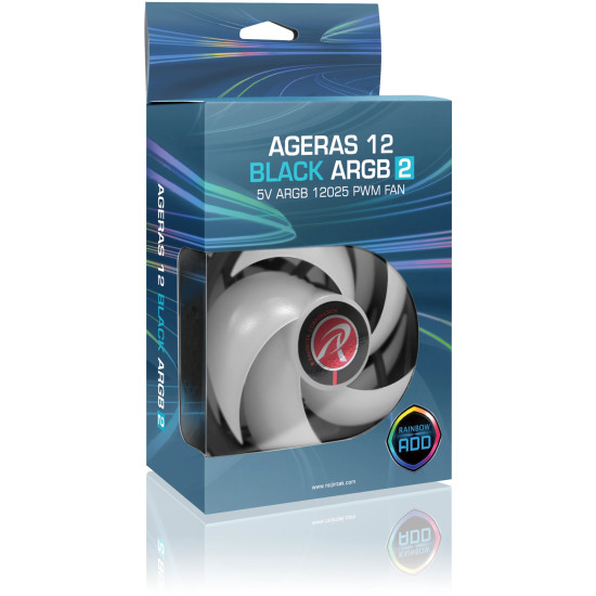 Raijintek комплект вентилатори Fan Pack 2-in-1 2x120mm - AGERAS 12 ARGB-2 Raijintek комплект вентилатори Fan Pack 2-in-1 2x120mm - AGERAS 12 ARGB-2
