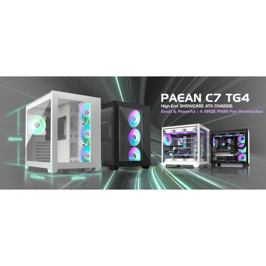 Raijintek кутия Case ATX - PAEAN C7 WHITE TG4 Raijintek кутия Case ATX - PAEAN C7 WHITE TG4