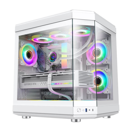 Gamemax кутия Case ATX - HYPE White - Addressable RGB Gamemax кутия Case ATX - HYPE White - Addressable RGB