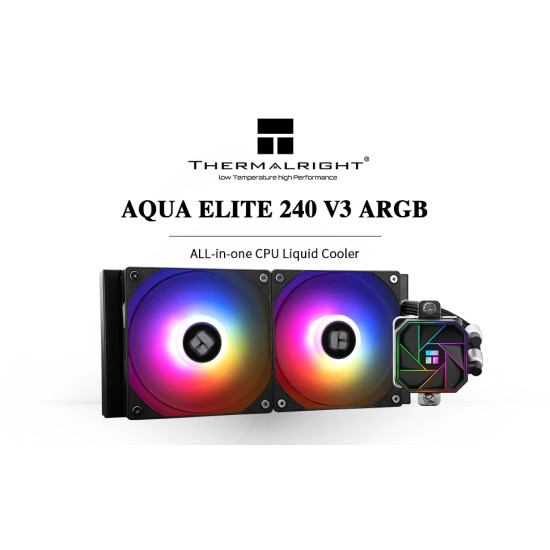 Thermalright водно охлаждане Water Cooling Aqua Elite 240 Black A-RGB V3 - LGA1851/LGA1700/AM5