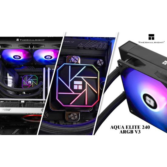 Thermalright водно охлаждане Water Cooling Aqua Elite 240 Black A-RGB V3 - LGA1851/LGA1700/AM5