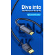 Vention кабел Cable DisplayPort to HDMI 3.0m - 4K, Gold Plated - HFOBI Vention кабел Cable DisplayPort to HDMI 3.0m - 4K, Gold Plated - HFOBI