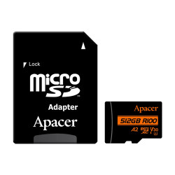 Apacer карта памет microSDXC 64GB UHS-I U3 V30 A2, Adapter - AP64GMCSX10U8-R Apacer карта памет microSDXC 64GB UHS-I U3 V30 A2, Adapter - AP64GMCSX10U8-R