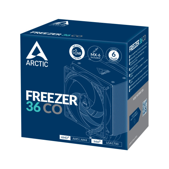 Arctic охладител Freezer 36 CO - LGA1851/LGA1700/AM5 Arctic охладител Freezer 36 CO - LGA1851/LGA1700/AM5