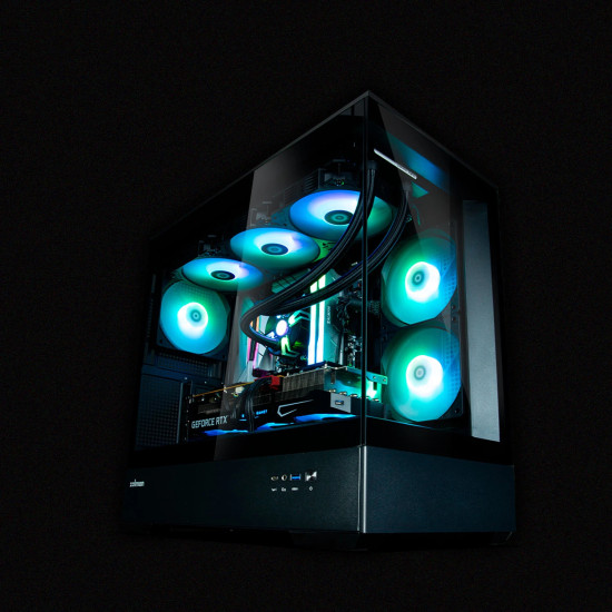 Zalman кутия Case mATX - P30 Black - aRGB, Tempered Glass Zalman кутия Case mATX - P30 Black - aRGB, Tempered Glass