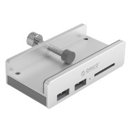 Orico хъб USB 3.0 HUB Clip Type 2 port, SD card reader - aux Micro-USB power input, Aluminum - MH2AC-U3-SV Orico хъб USB 3.0 HUB Clip Type 2 port, SD card reader - aux Micro-USB power input, Aluminum - MH2AC-U3-SV