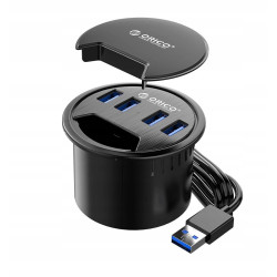 Orico хъб за бюро Desktop grommet USB 3.0 HUB, 4 port - DESK-4U-BK-BP Orico хъб за бюро Desktop grommet USB 3.0 HUB, 4 port - DESK-4U-BK-BP