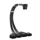 1stPlayer удължителен кабел Custom Sleeved Modding Cable Black - 4 x PCIe 8-pin to 12VHPWR - FM4-B-BK 1stPlayer удължителен кабел Custom Sleeved Modding Cable Black - 4 x PCIe 8-pin to 12VHPWR - FM4-B-BK