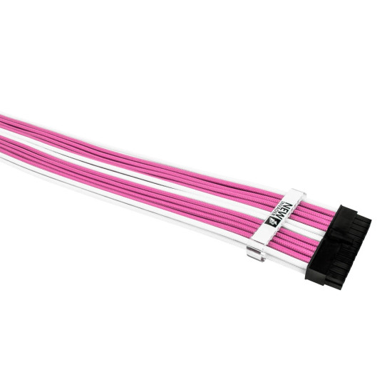1stPlayer комплект удължителни кабели Custom Modding Cable Kit Pink/White - ATX24P, EPS, PCI-e - PKW-001 1stPlayer комплект удължителни кабели Custom Modding Cable Kit Pink/White - ATX24P, EPS, PCI-e - PKW-001