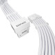 1stPlayer модулен кабел Custom Sleeved Modding Cable White - PCIe 5.0 12VHPWR M/M - FM2-B-WH 1stPlayer модулен кабел Custom Sleeved Modding Cable White - PCIe 5.0 12VHPWR M/M - FM2-B-WH
