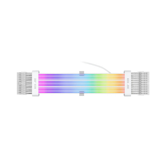 1stPlayer удължителен кабел Extension Modding Cable M/B 24PIN Addressable RGB White - NC24P-WH 1stPlayer удължителен кабел Extension Modding Cable M/B 24PIN Addressable RGB White - NC24P-WH