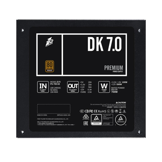 1stPlayer захранване PSU 700W Bronze - PS-700AX 1stPlayer захранване PSU 700W Bronze - PS-700AX
