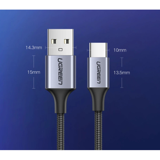 Ugreen кабел USB 2.0 Type A to Type-C US288, 1.5m - 60127 Ugreen кабел USB 2.0 Type A to Type-C US288, 1.5m - 60127