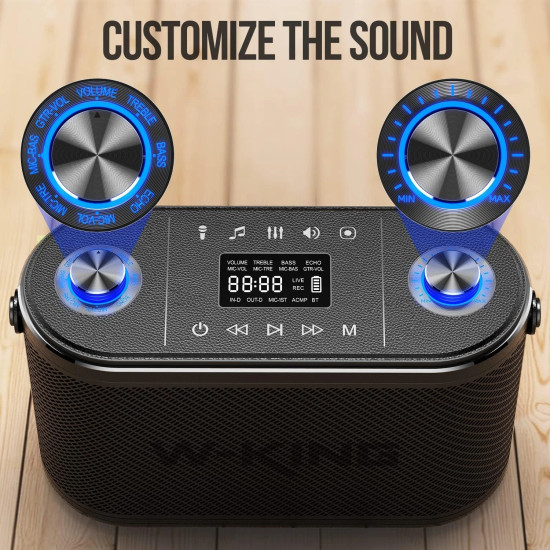 W-King Блутут парти колона Bluetooth Party Speaker - H10 - 120W, 2 x Wireless Microphones, Karaoke W-King Блутут парти колона Bluetooth Party Speaker - H10 - 120W, 2 x Wireless Microphones, Karaoke