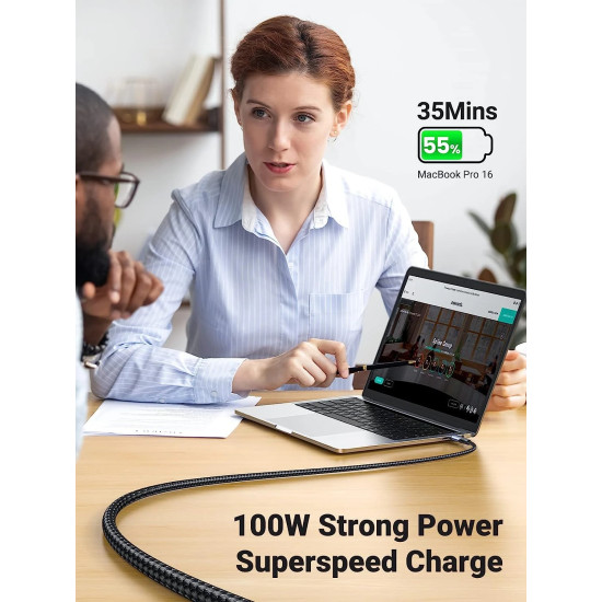 Ugreen кабел USB3.1 Type-C Gen2 M/M US355, 10Gbps, 100W, 5A, 1m - 80150 Ugreen кабел USB3.1 Type-C Gen2 M/M US355, 10Gbps, 100W, 5A, 1m - 80150
