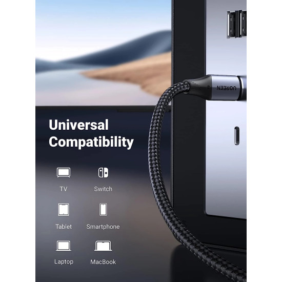 Ugreen кабел USB3.1 Type-C Gen2 M/M US355, 10Gbps, 100W, 5A, 1m - 80150 Ugreen кабел USB3.1 Type-C Gen2 M/M US355, 10Gbps, 100W, 5A, 1m - 80150