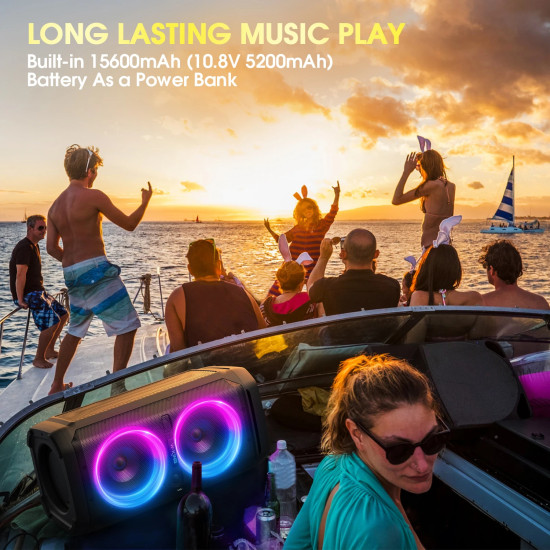 W-King Блутут парти колона Bluetooth Party Speaker - T11 Black - 100W, Guitar Input, Karaoke W-King Блутут парти колона Bluetooth Party Speaker - T11 Black - 100W, Guitar Input, Karaoke