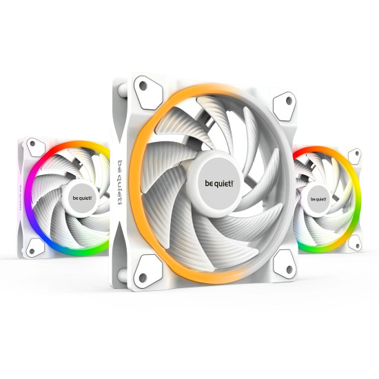 be quiet! комплект вентилатори Fan Pack 3-in-1 3 x 120mm - LIGHT WINGS White 120mm PWM high-speed Triple-Pack be quiet! комплект вентилатори Fan Pack 3-in-1 3 x 120mm - LIGHT WINGS White 120mm PWM high-speed Triple-Pack