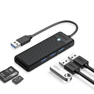 Orico хъб USB3.0 HUB - 3 x USB3.0, SD, TF - PAPW3AT-U3-015-BK Orico хъб USB3.0 HUB - 3 x USB3.0, SD, TF - PAPW3AT-U3-015-BK