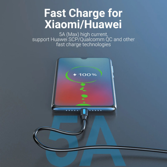 Vention Кабел USB 3.1 Type-C / USB 2.0 AM - 1M Black 5A Fast Charge - CORBF Vention Кабел USB 3.1 Type-C / USB 2.0 AM - 1M Black 5A Fast Charge - CORBF