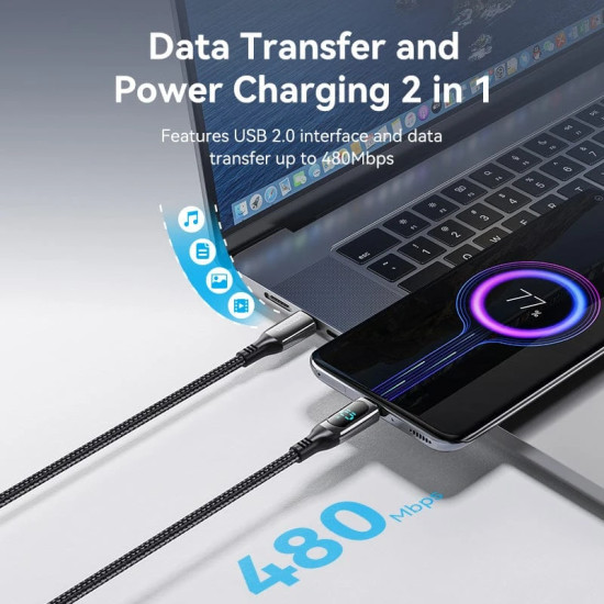 Vention кабел USB2.0 Type-C/Type-C 100W 1.2m - TAYBAV Vention кабел USB2.0 Type-C/Type-C 100W 1.2m - TAYBAV